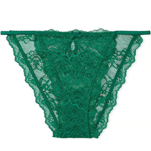 🆕 Victoria’s Secret Dream Angels Green Mini String Bikini Panty - Picture 1 of 6